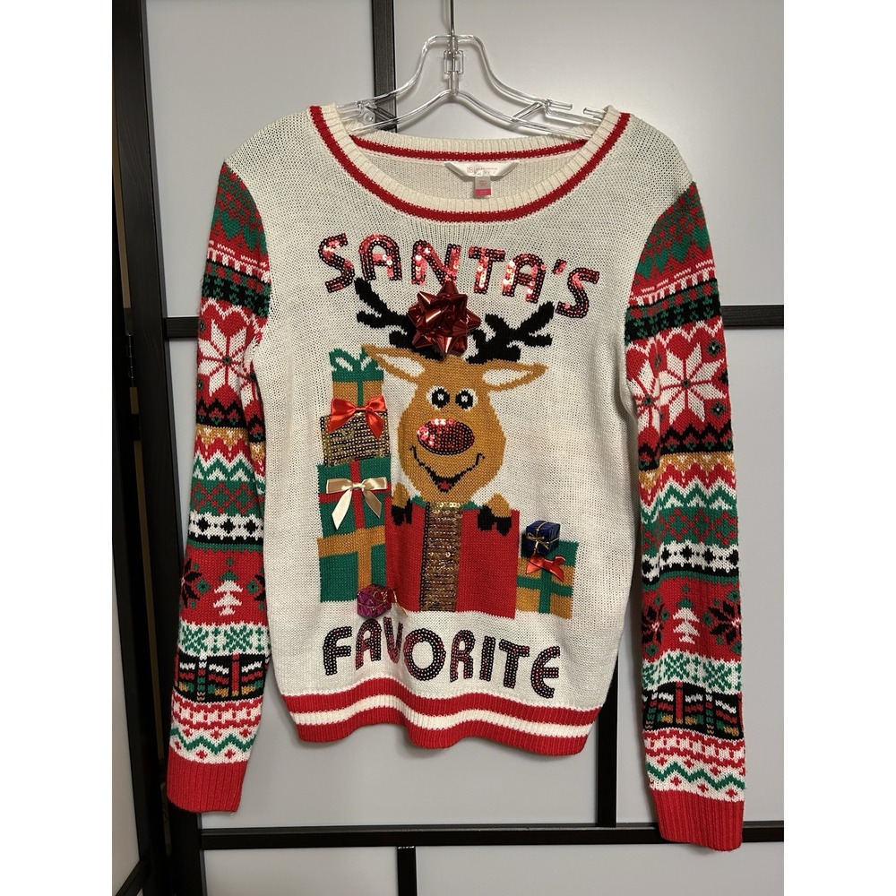 Christmas Sweater No Boundaries Size‎ Adult Small 3-5 Festive Holiday